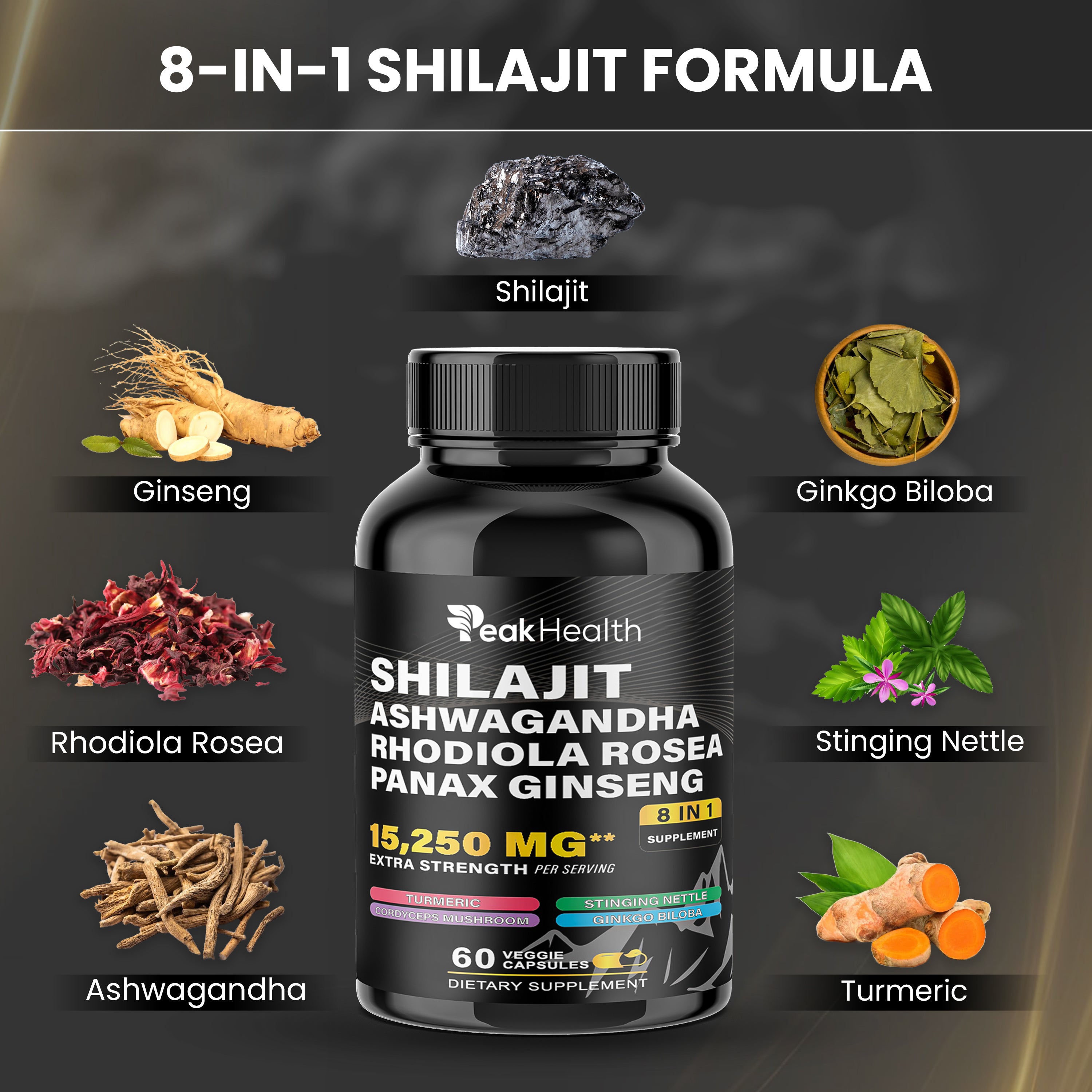 Ultimate Wellness Power Pack - 3-Month Supply of High-Potency Supplements for Energy, Immunity, and Recovery - Boost Your Health with Sea Moss 7000mg, Black Seed Oil 4000mg, Ashwagandha 2000mg, Ginger & Rhodiola 1000mg, and Panax Ginseng 1500mg
