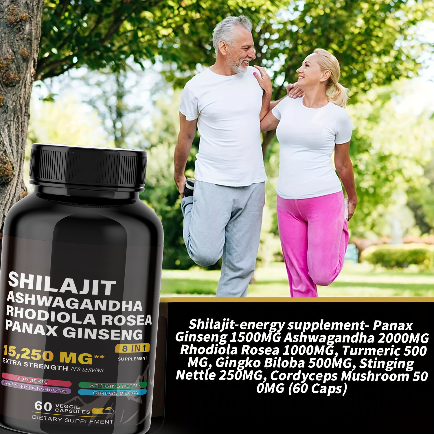 Ultimate Wellness Power Pack - 3-Month Supply of High-Potency Supplements for Energy, Immunity, and Recovery - Boost Your Health with Sea Moss 7000mg, Black Seed Oil 4000mg, Ashwagandha 2000mg, Ginger & Rhodiola 1000mg, and Panax Ginseng 1500mg