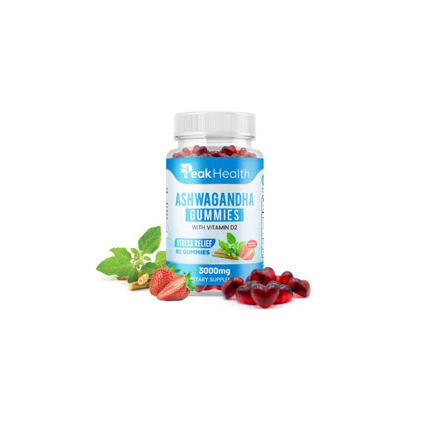 PeakHealth Ashwagandha Gummies – Stress Relief with Vitamin D2