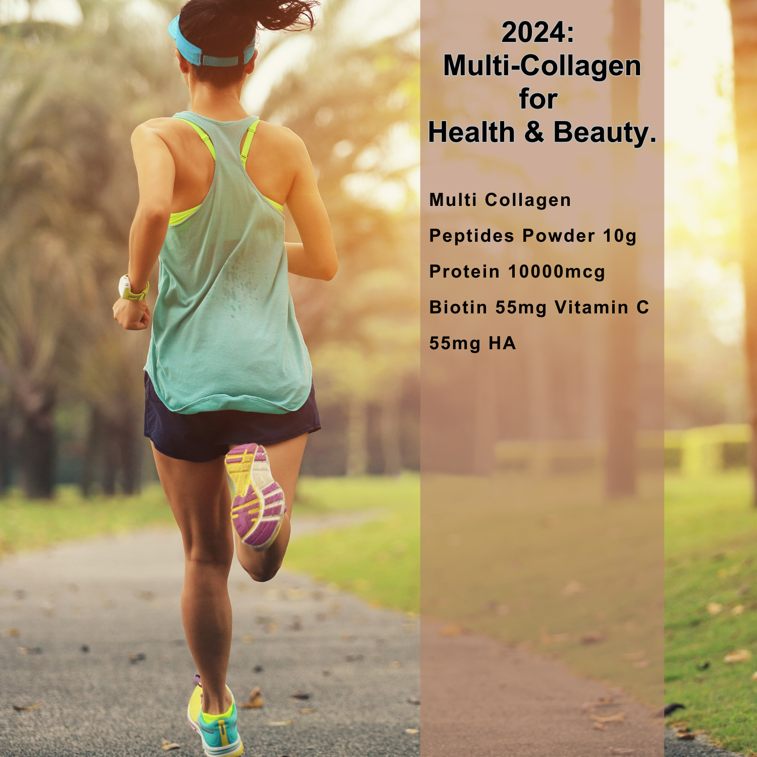 Multi Collagen Protein Powder, 2 Pounds – Type I,II,III,V,X with Biotin, Hyaluronic Acid, Vitamin C – Unflavored Collagen Peptides – Keto & Paleo Friendly, Easy Dissolve, Non-GMO