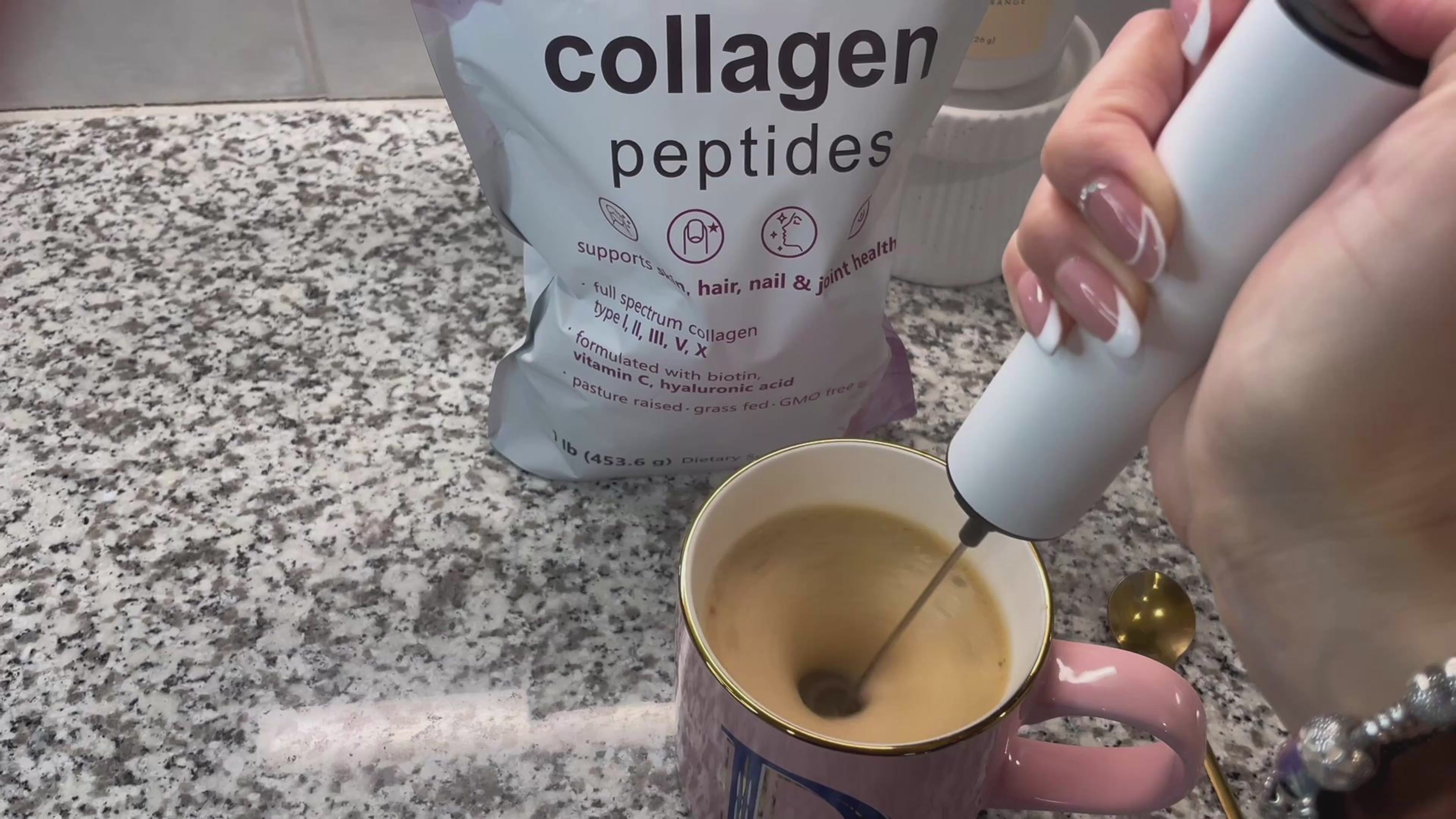 Multi Collagen Protein Powder, 2 Pounds – Type I,II,III,V,X with Biotin, Hyaluronic Acid, Vitamin C – Unflavored Collagen Peptides – Keto & Paleo Friendly, Easy Dissolve, Non-GMO